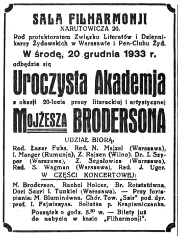 Głos Poranny, 1933