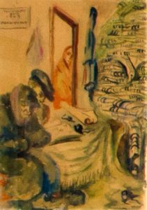 Rysunek Icchoka (Wincentego) Braunera z Litzmannstadt Ghetto, ze zbiorów Żydowskiego Instytutu Historycznego im. Emanuela Ringelbluma w Warszawie